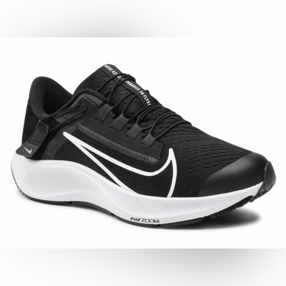 Nike Air Zoom Pegasus 38 FlyEase Black White - Size 7.5